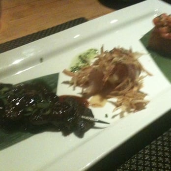 Sushi Roku - Trio Entree: Kobe Skewer, Ahi Sashimi & Spicy Tuna on Crispy Rice Cake - Sushi Bars Near Me - Pasadena, California