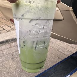 Iced matcha. Iced matcha.