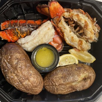 Red Lobster - Main Maine Lobster Tail Duo - with baked potato (comes with two sides) - Seafood Near Me - Mesa, Arizona Red Lobster - Main Maine Lobster Tail Duo - with baked potato (comes with two sides) - Seafood Near Me - Mesa, Arizona