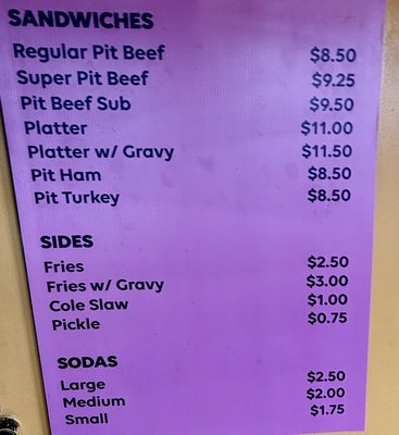 Menu photo 2 Pioneer Pit Beef Windsor Mill, MD
