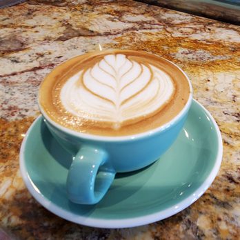 Deke’s in Delray - Coffee art. This cappuccino was strong. - Coffee Roasteries Near Me - Delray Beach, Florida