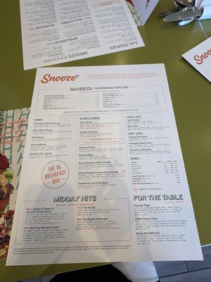 Menu photo 3 Snooze, an A.M. Eatery Denver, CO Menu photo 3 Snooze, an A.M. Eatery Denver, CO