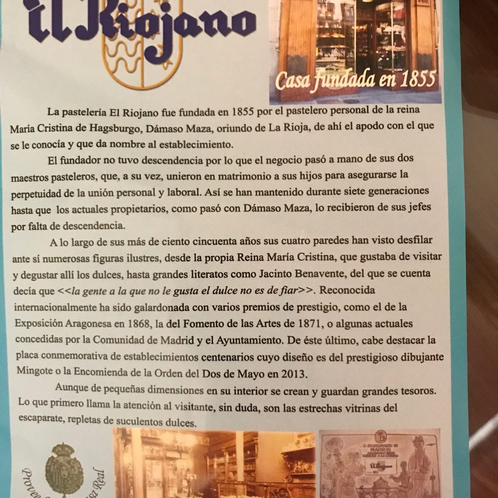 El Riojano - Bakeries Near Me - Madrid, M