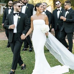 Lovely Bride - Naila wearing our Alexandra Grecco 'Sloan' gown