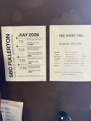 Menu photo 1 The Night Owl Fullerton, CA Menu photo 1 The Night Owl Fullerton, CA