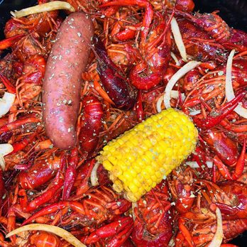 K Asian Kitchen - a pot full of craw and corn - Seafood Near Me - Beaumont, Texas