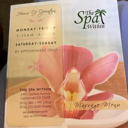 The Spa Within - They run specials too