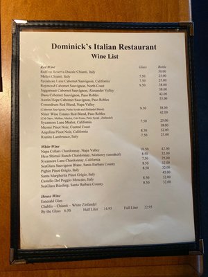 Menu photo 7 Dominicks Italian Restaurant Oxnard, CA