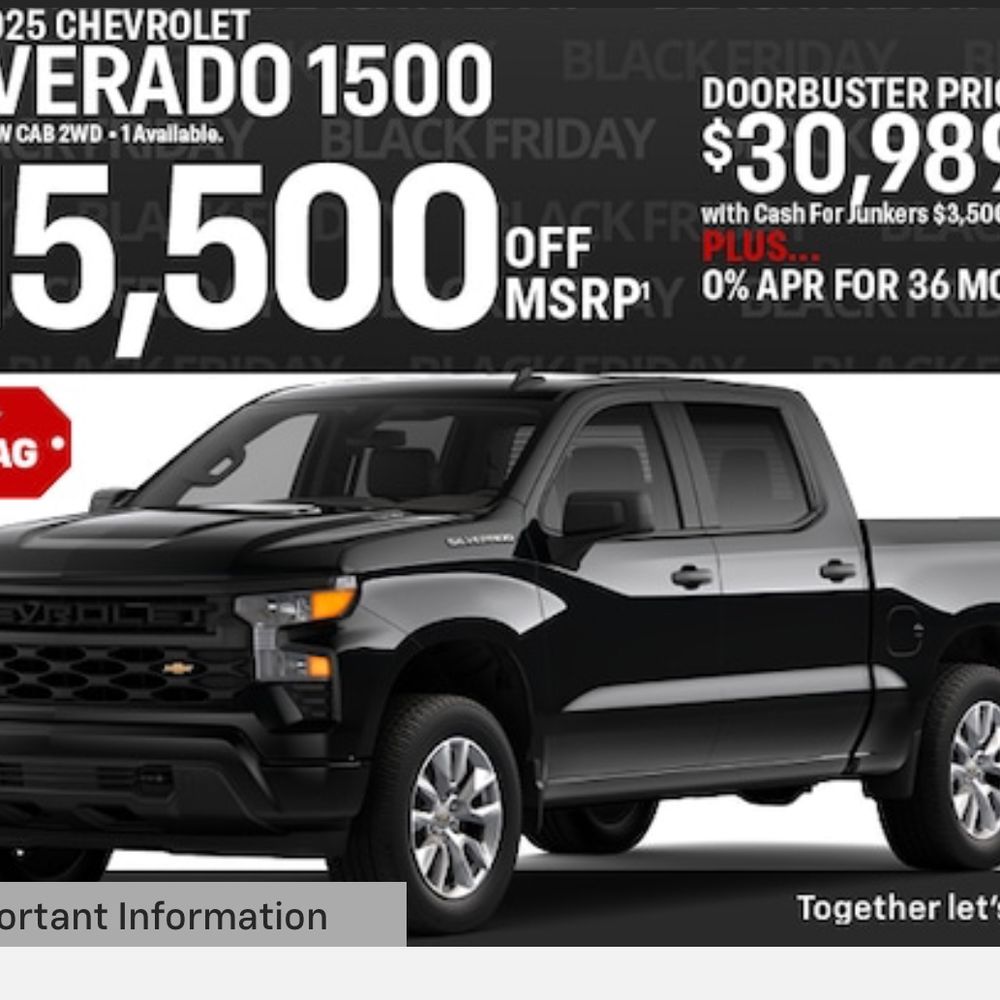 Midway Chevrolet - Black Friday add on the truck - Car Dealers Near Me - Phoenix, Arizona
