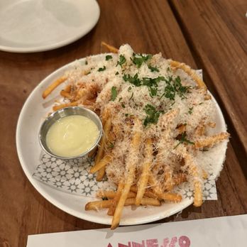 Annesso Pizzeria - Parm Fries ($12) - Italian Near Me - Fresno, California Annesso Pizzeria - Parm Fries ($12) - Italian Near Me - Fresno, California