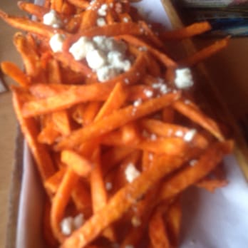 Bare Back Grill - $5 sweet potato fries with blue cheese crumbles. - Bars Near Me - San Diego, California