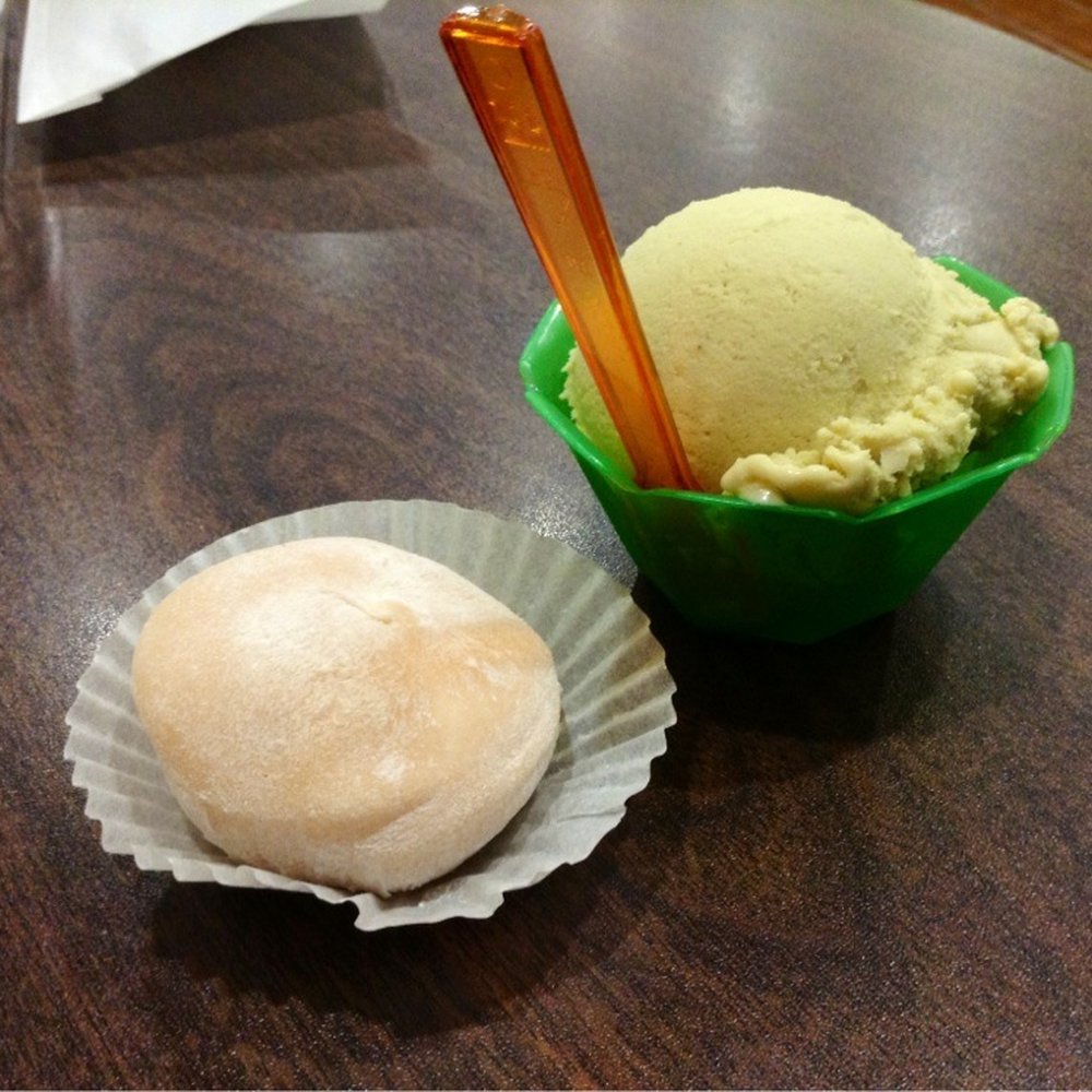 Mochi - Guava mochilato and Pistachio gelato. - Ice Cream & Frozen Yogurt Near Me - Irvine, California