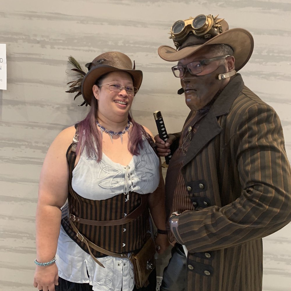 Steampunk Blade and victim. Steampunk Blade and victim.