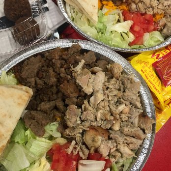 The Halal Guys - Combo bowl! Beef, rice and pitas were amazing. Chicken and veggies were a disappointment. - Halal Near Me - Cerritos, California The Halal Guys - Combo bowl! Beef, rice and pitas were amazing. Chicken and veggies were a disappointment. - Halal Near Me - Cerritos, California