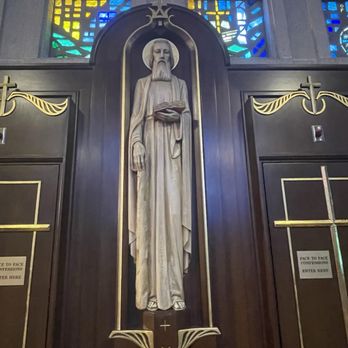 St Michael's Catholic Church - Statue outside confessionals. - Churches Near Me - Houston, Texas St Michael's Catholic Church - Statue outside confessionals. - Churches Near Me - Houston, Texas