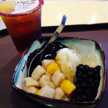 Meet Fresh - #5 taro balls (subbed noodle jelly with grass jelly) and Wintermelon tea -both delicious! - Desserts Near Me - Irvine, California Meet Fresh - #5 taro balls (subbed noodle jelly with grass jelly) and Wintermelon tea -both delicious! - Desserts Near Me - Irvine, California