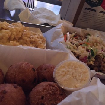 Fat Pete's BBQ - Chopped NC Carolina pork, cheese jalapeño grits, goat cheese hush puppies - Barbeque Near Me - Washington, DC, District of Columbia Fat Pete's BBQ - Chopped NC Carolina pork, cheese jalapeño grits, goat cheese hush puppies - Barbeque Near Me - Washington, DC, District of Columbia