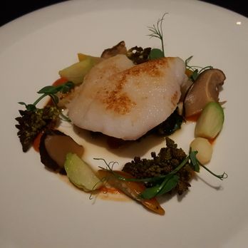 Atelier - This was either the monkfish or halibut... either way, both dishes weren't that great. - Canadian (New) Near Me - Ottawa, Ontario