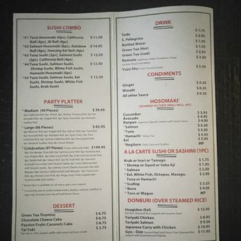 Sushi Raku - Inside Menu - Japanese Near Me - Tamarac, Florida Sushi Raku - Inside Menu - Japanese Near Me - Tamarac, Florida