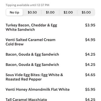 Starbucks - Online order I put in at 10:37, received 11:31. - Coffee & Tea Near Me - Scottsdale, Arizona