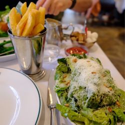 The Ivy - Side salad and chips.