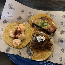 Shrimp Mazatlan, chicken mole, pork belly tacos. These are my favorites. Shrimp Mazatlan, chicken mole, pork belly tacos. These are my favorites.