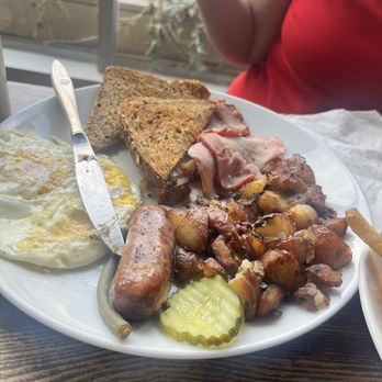The Queensboro - Eggs homefries Canadian bacon sausage whole wheat toast - Gastropubs Near Me - Jackson Heights, New York
