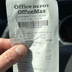 Officemax - Office Depot signage on front of store so it's both