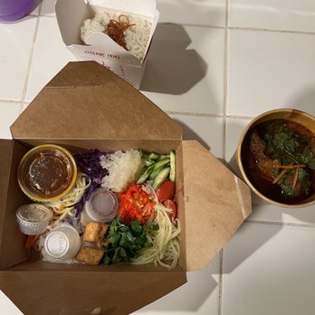 Mingalaba - Rainbow Salad, Burmese Style Curry Lamb, Coconut Rice - Burmese Near Me - Burlingame, California Mingalaba - Rainbow Salad, Burmese Style Curry Lamb, Coconut Rice - Burmese Near Me - Burlingame, California