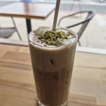 Mevan Coffee& Breakfast - Iced pistachio latte - Coffee Roasteries Near Me - San Diego, California Mevan Coffee& Breakfast - Iced pistachio latte - Coffee Roasteries Near Me - San Diego, California