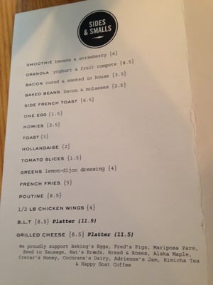 Menu photo 8 Wilf & Ada's Ottawa, ON Menu photo 8 Wilf & Ada's Ottawa, ON