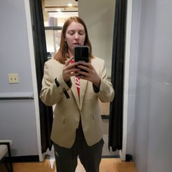 Mens District - Trying on suits...not my color but beautiful suit!
