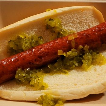 Bobablastic - A basic hotdog with relish. It tasted fine. - Bubble Tea Near Me - Lincoln City, Oregon