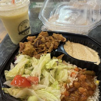 Kamals Middle Eastern Specialties - Chicken shawarma plate and smoothie - Middle Eastern Near Me - Philadelphia, Pennsylvania Kamals Middle Eastern Specialties - Chicken shawarma plate and smoothie - Middle Eastern Near Me - Philadelphia, Pennsylvania