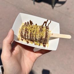 dubai chocolate tiny pop ($4)
