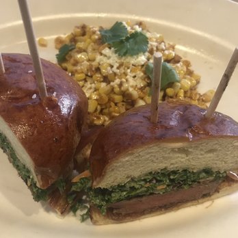 Doc B's Restaurant + Bar - Filet sandwich and elote - New American Near Me - Chicago, Illinois