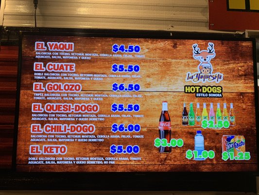 Menu photo 5 Hot Dogs La Yaquesita Avondale, AZ