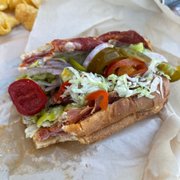 Photo of Hungry Lu's Italian Deli & bakery - San Diego, CA, United States. Hot Italian sub, no tomatoes, add cherry peppers (a must)!