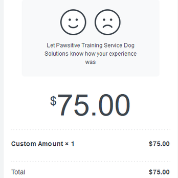Pawsitive Training Service Dog Solutions - receipt - Pet Training Near Me Pawsitive Training Service Dog Solutions - receipt - Pet Training Near Me