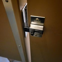 Graves Park - Broken lock in the handicapped accessible bathroom stall