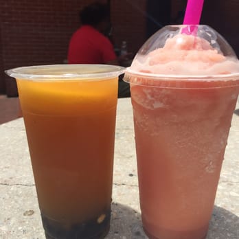 Mickey Cafe - Lemon green tea and watermelon green tea (for some reason they blended the watermelon) - Bubble Tea Near Me - Honolulu, Hawaii Mickey Cafe - Lemon green tea and watermelon green tea (for some reason they blended the watermelon) - Bubble Tea Near Me - Honolulu, Hawaii