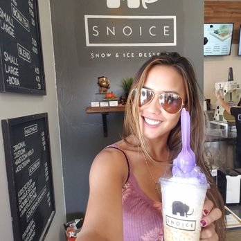 Snoice - Ube ice cream on top of corn mais drink :P - Bubble Tea Near Me - Spring Valley, California