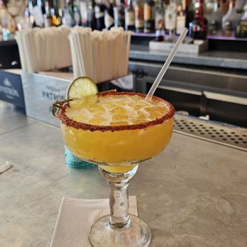 Frida's Mexican Cuisine - Passionfruit margarita with tajin - Mexican Near Me - Plainview, New York Frida's Mexican Cuisine - Passionfruit margarita with tajin - Mexican Near Me - Plainview, New York