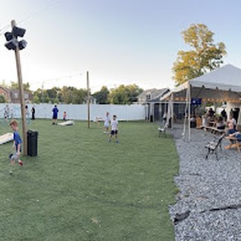 The Stone Goat - beer garden panorama - Brewpubs Near Me - Smithtown, New York