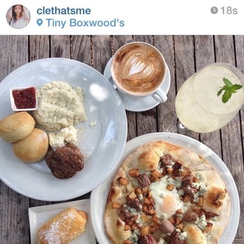 Tiny Boxwoods - Mother's breakfast, mocha latte, steak and egg pizza, white wine mojito, almond croissant - New American Near Me - Houston, Texas Tiny Boxwoods - Mother's breakfast, mocha latte, steak and egg pizza, white wine mojito, almond croissant - New American Near Me - Houston, Texas
