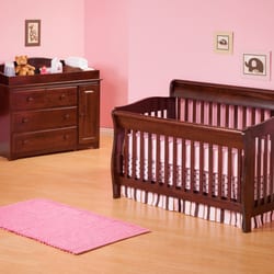 Kids Discount Furniture - Versailes Crib Antique Walnut