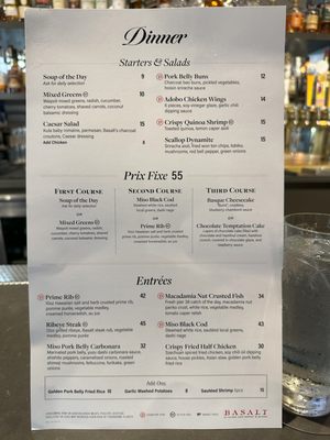 Menu photo 8 Basalt Honolulu, HI