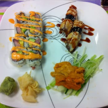 Avana Sushi - Spicy Yellowtail Avacado maki roll, BBQ Eel sushi & Sea Urchin sushi - $15 - Japanese Near Me - Boston, Massachusetts Avana Sushi - Spicy Yellowtail Avacado maki roll, BBQ Eel sushi & Sea Urchin sushi - $15 - Japanese Near Me - Boston, Massachusetts