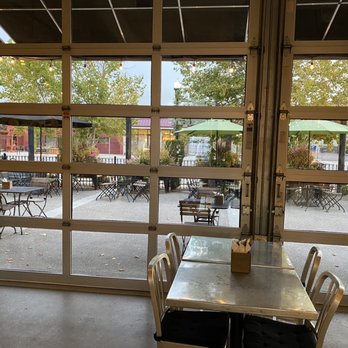 A Tavola - Patio beyond the garage doors - Cafes Near Me - Boise, Idaho
