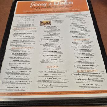 Jenny's Diner - Breakfast menu - Diners Near Me - Chesterfield, Missouri Jenny's Diner - Breakfast menu - Diners Near Me - Chesterfield, Missouri